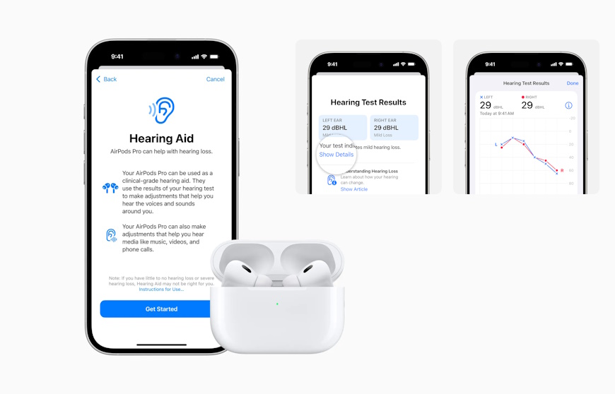 Les fonctionnalités auditives des AirPods Pro n’arrivent pas (encore ?) en France